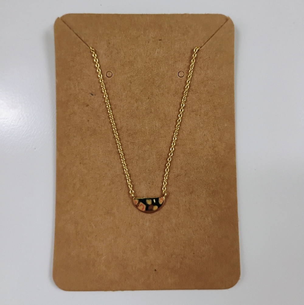 Gorjana 14k Luca Half Moon Charm Necklace